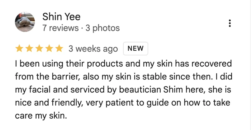 Real Google review screenshot