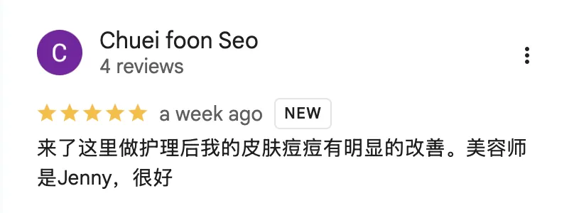 Real Google review screenshot