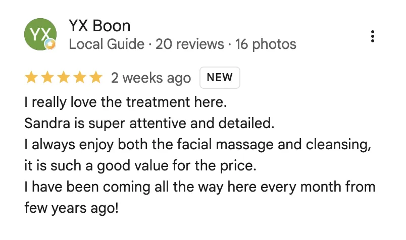 Real Google review screenshot