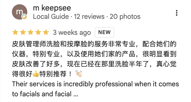 Real Google review screenshot